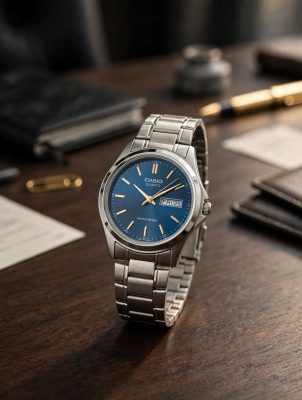 Classic Blue Dial Steel Watch
